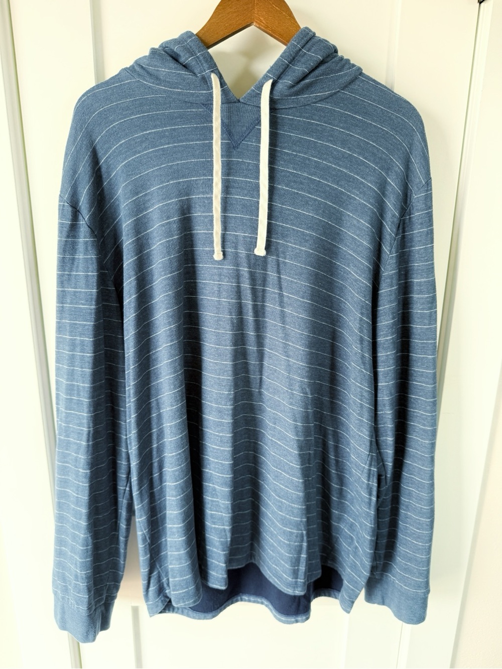 Marine Layer Blue Striped Hoodie Sweatshirt XXL